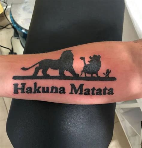 Striking Hakuna Matata Tattoos To Lean Back On For Nostalgia