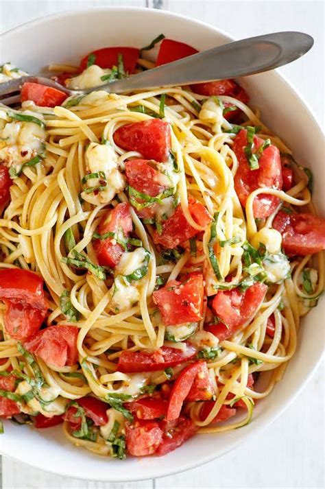 Linguine With Tomatoes Basil And Brie Recipe Girl