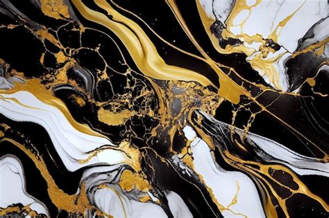 Premium Photo | Gold and black marble wallpaper that is a great ...