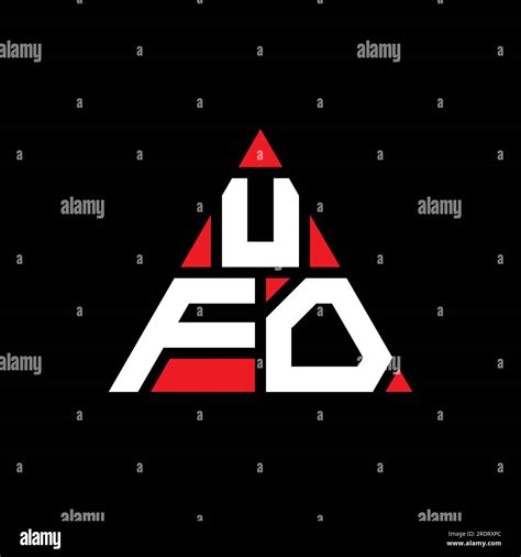 UFO triangle letter logo design with triangle shape. UFO triangle logo ...