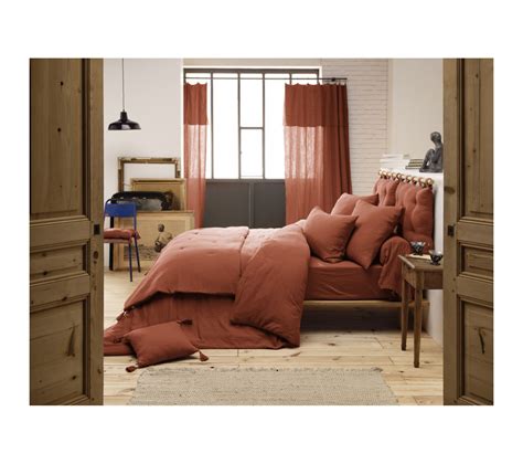 Drap Plat gaïa gaze De Coton Gaïa Terracotta 240 X 300 Cm