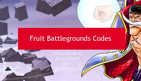 Fruits Battlegrounds Codes