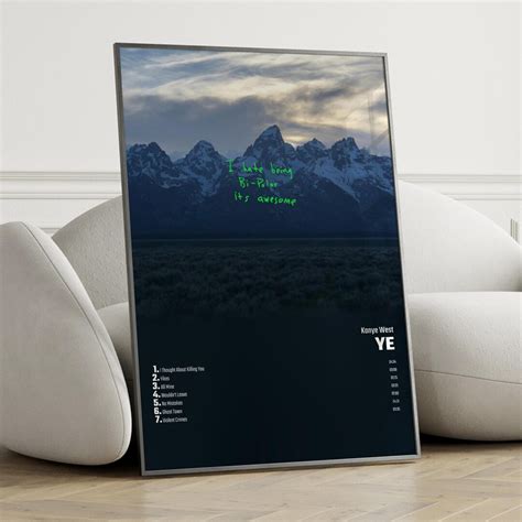 Kanye West Ye Album Cover Poster Wall Art Kanye West Ye - Etsy