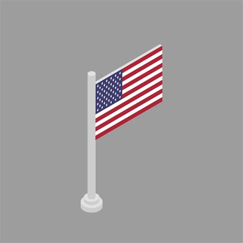 Ilustração Da Bandeira Dos Estados Unidos Modelo Vetor Premium