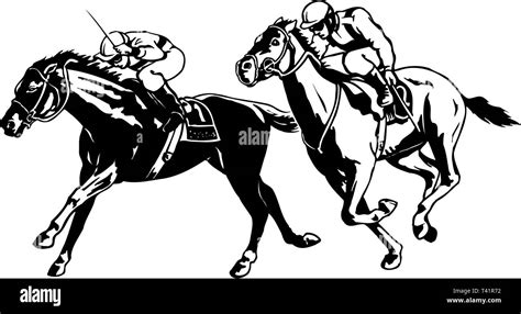 Horse Race Vector Illustration Stock Vector Image & Art - Alamy