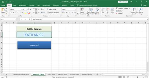 Excel Hediye Ekili Program Asri Akdeniz Ki Isel Sayfas