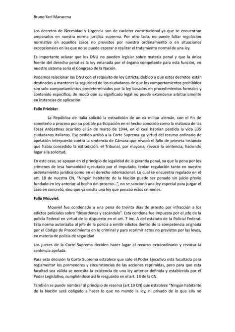 Principios Constitucionales Bruno Yael Macarena Los Decretos De