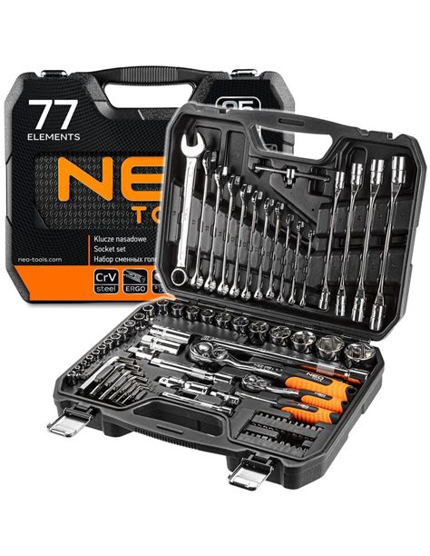 Zestaw Kluczy Nasadowych 1 2 1 4 CrV 77 El Neo Tools TOOLBOXSYSTEM Pl