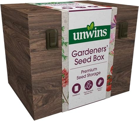 Unwins Boîte de rangement pour semences de jardiniers Marron Amazon