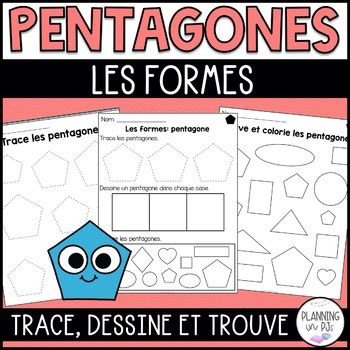 FRENCH 2D Shapes Pentagones Les Formes Géométriques Kindergarten