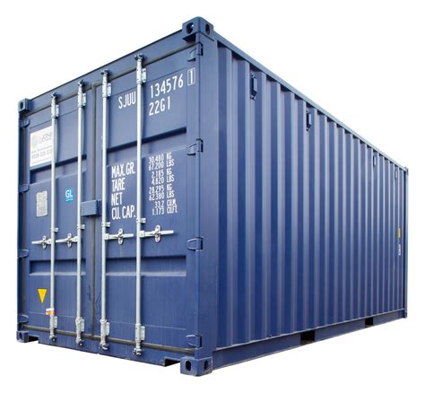 single trip  ft iso shipping container blue ral