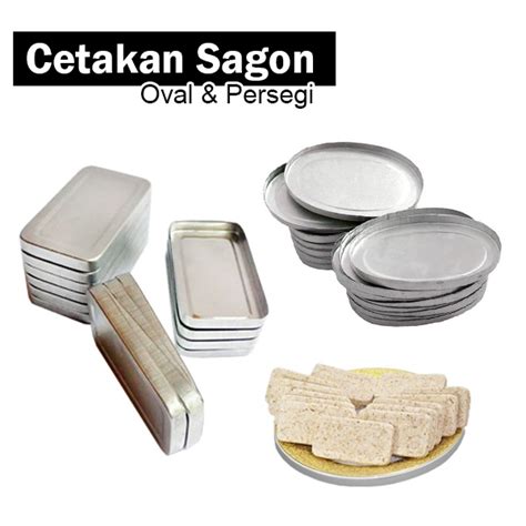 Jual Pcs Cetakan Kue Sagon Oval Dan Persegi Bahan Aluminium Anti