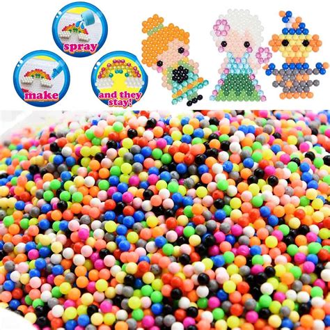 Paquet De Recharge De Perles Hama Pi Ces Jouets Puzzle Magique Eau