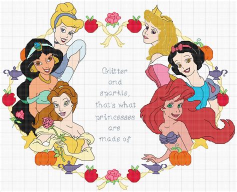 Disney Princesses Cross Stitch Patterns