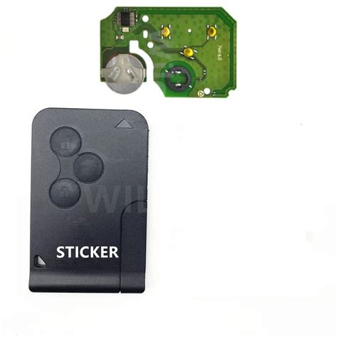 Pcs Button Smart Card Car Key Mhz Pcf Chip For Renault