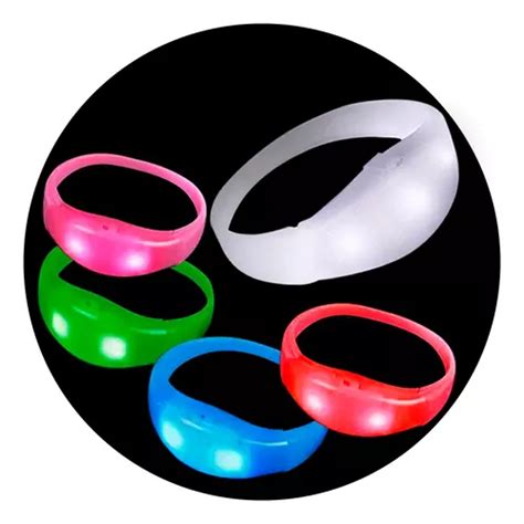 Pulsera Audioritmica 3 Leds De Color Kit De 10 Piezas Meses Sin