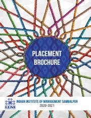 IIM Sambalpur Placement Brochure 2020-21.pdf - Placement Brochure ...