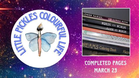 Adult Colouring Completed Pages March Youtube