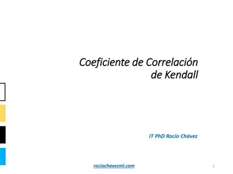 Coeficiente de Correlación de Kendall para Variables Ordinales PPT