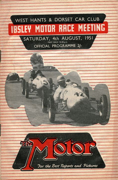 Ibsley Circuit The Motor Racing Programme Covers Project