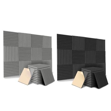 12 Pack Self Adhesive Acoustic Panels Sound Proof Foam Panels High Density Soundproofing Wall