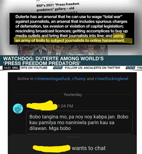 I can confirm that duterte using an army of Internet trolls attacks the