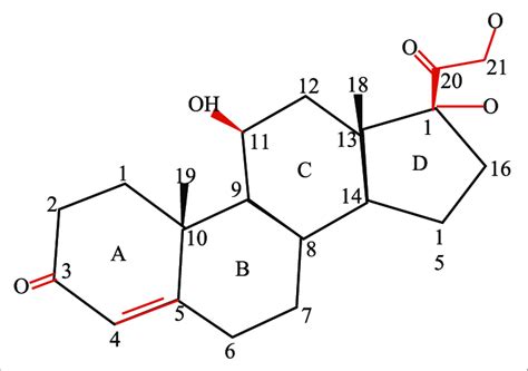 Structure Of Hydrocortisone Download Scientific Diagram