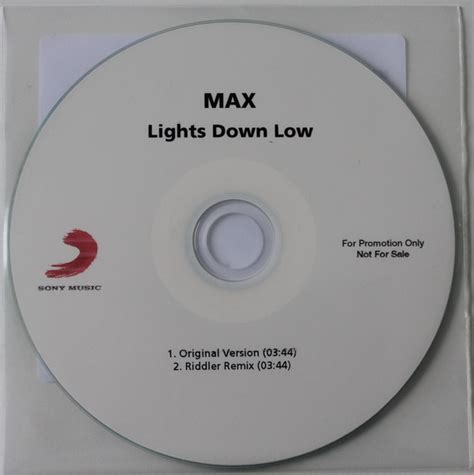 MAX – Lights Down Low (2017, CDr) - Discogs