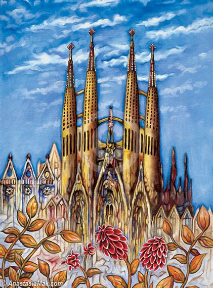 Sagrada Familia Painting By Anastasia Mak