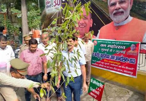 जिलाधिकारी ने पौधारोपण कर वृक्षारोपण महोत्सव का किया शुभारम्भ