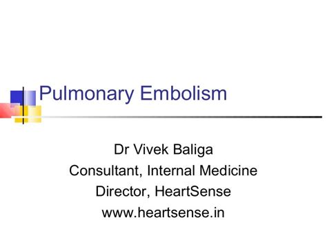 Pulmonary embolism - Diagnosis and management