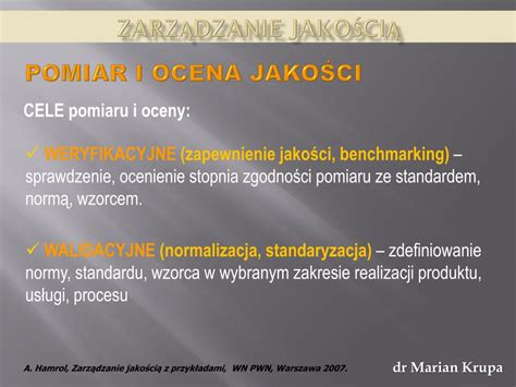 PPT ZARZĄDZANIE JAKOŚCIĄ koncepcje MODELE definicje PowerPoint