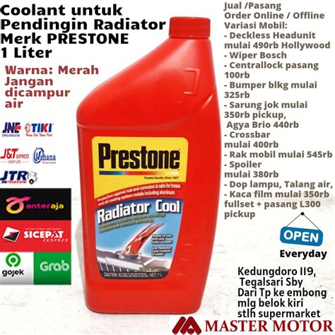 Jual Air Radiator Prestone Coolant Merah Liter Cool Pendingin Panas