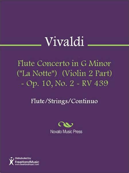 Flute Concerto In G Minor La Notte Violin 2 Part Op 10 No 2