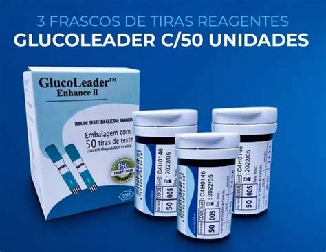 Tiras Fitas Reagentes Glucoleader Enhance Original Novo Frete Gr Tis