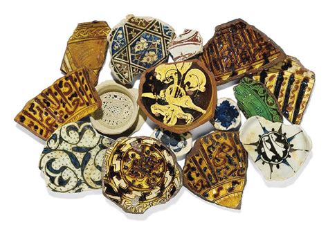 A Group Of Fostat Pottery Fragments Egypt And Syria Fatimid And Mamluk 12 14th Century