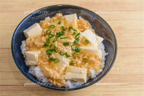 豆腐の鶏ひき肉あんかけ丼 写真素材 [ 7490812 ] フォトライブラリー Photolibrary