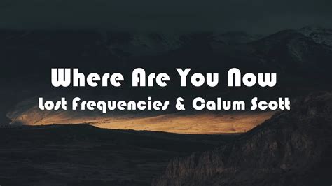 Lost Frequencies And Calum Scott Where Are You Now Lyrics Youtube