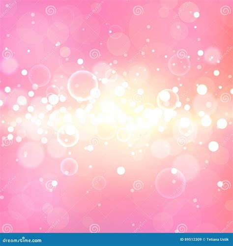 Shining Pink Background With Light Effects Magic Defocused Glitter