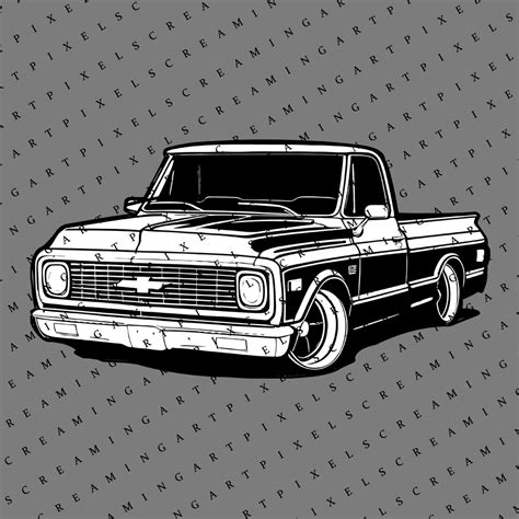 Chevy C10 Silhouette Digital File C10 Truck File Chevy Truck Png