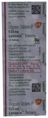 Lanoxin Digoxin Tablet Silk Pharmacy