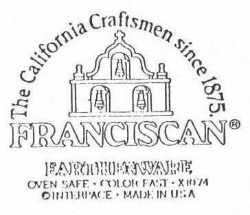 Franciscan Marks – Earthenware – Franciscan Ceramics Archive