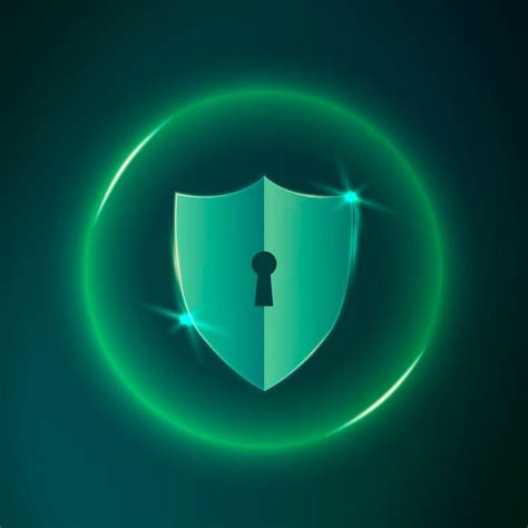 Vector de icono de tecnología de seguridad informática Vector Premium