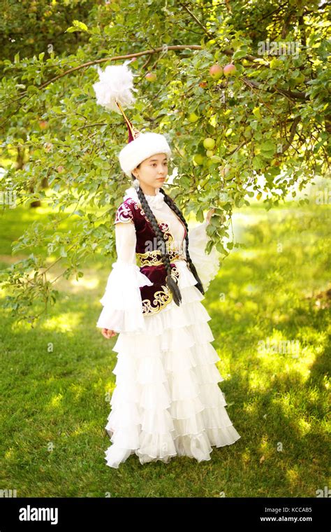 Beautiful Kazakh Woman In National Costume Stock Photo Alamy