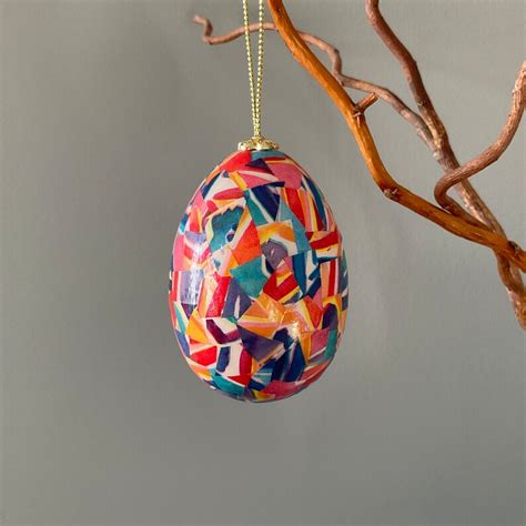 Egg Ornament for Easter or Christmas Tree. Abstract Mosaic Art Design ...