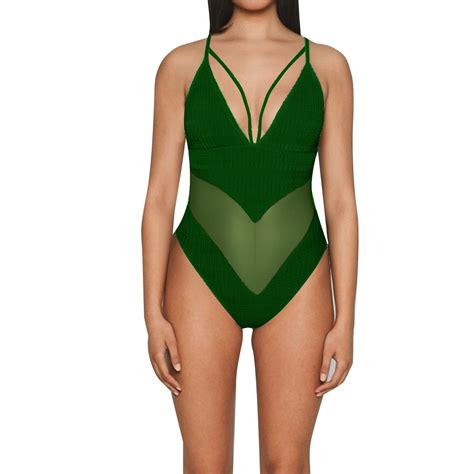 Anineo Women Swimwear Mesh Bikini Sexy Backless V Neck Bikini Classic Hawaii Summer Tropical