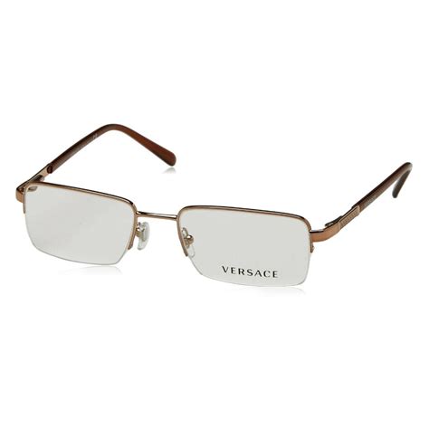 Versace Brown Mens Rectangle Eyeglasses Ve1066 Itshot M00792