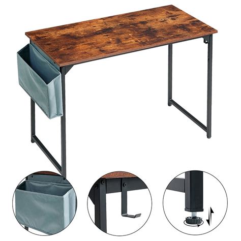 Wooden Computer Desk Work Table with Storage Bag – Zwob