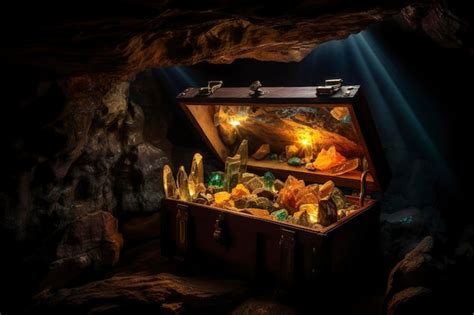 Premium Photo Generative Ai Illustration Of Pirates Treasure Chest In