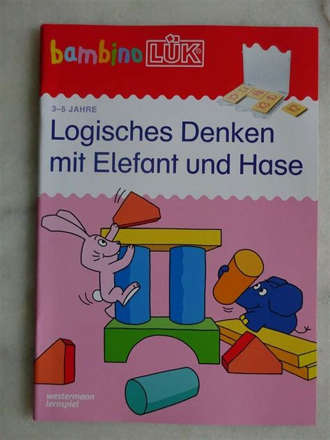 XXXX bambino Lük Heft Logisches Denken mit Elefant und Hase 3 5